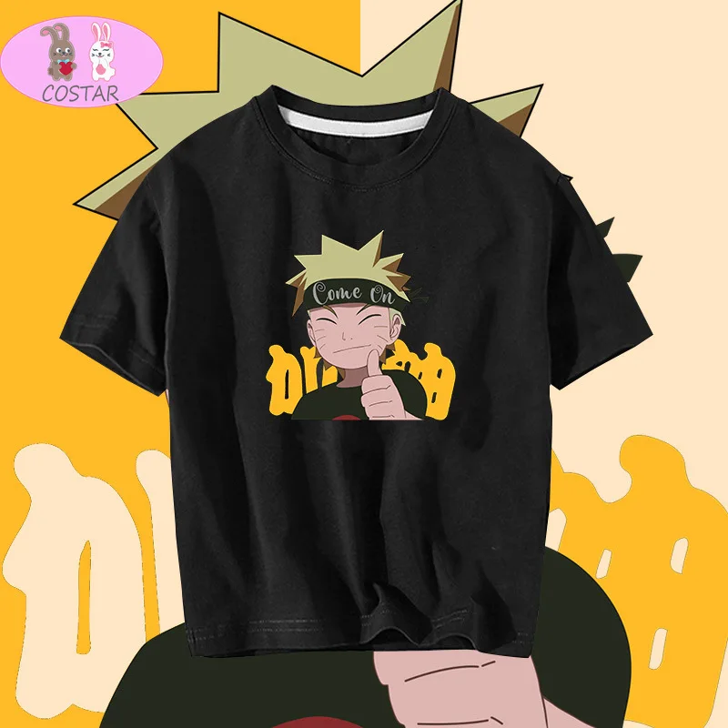 

COSTAR Hot Anime Encourage Cheer Printed Cotton Soft Wearing Fashion T-shirt Harajuku Unisex Tees For Kids