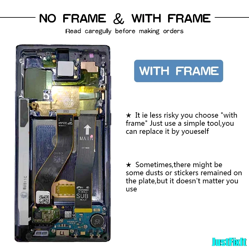 Для Samsung Galaxy Note 10 Lcd с рамкой дисплей сенсорный экран дигитайзер сборка Note10 N970F N9700