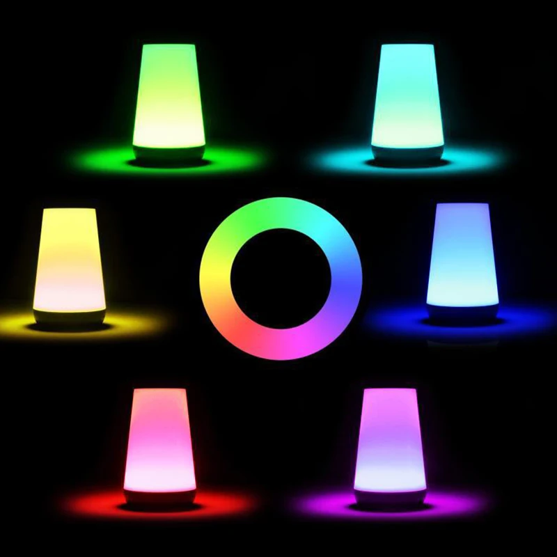 

Table Lamp Press Night Light - Portable Bedside Lamps with Warm White Light Table Lamp for Bedroom Living Room Office