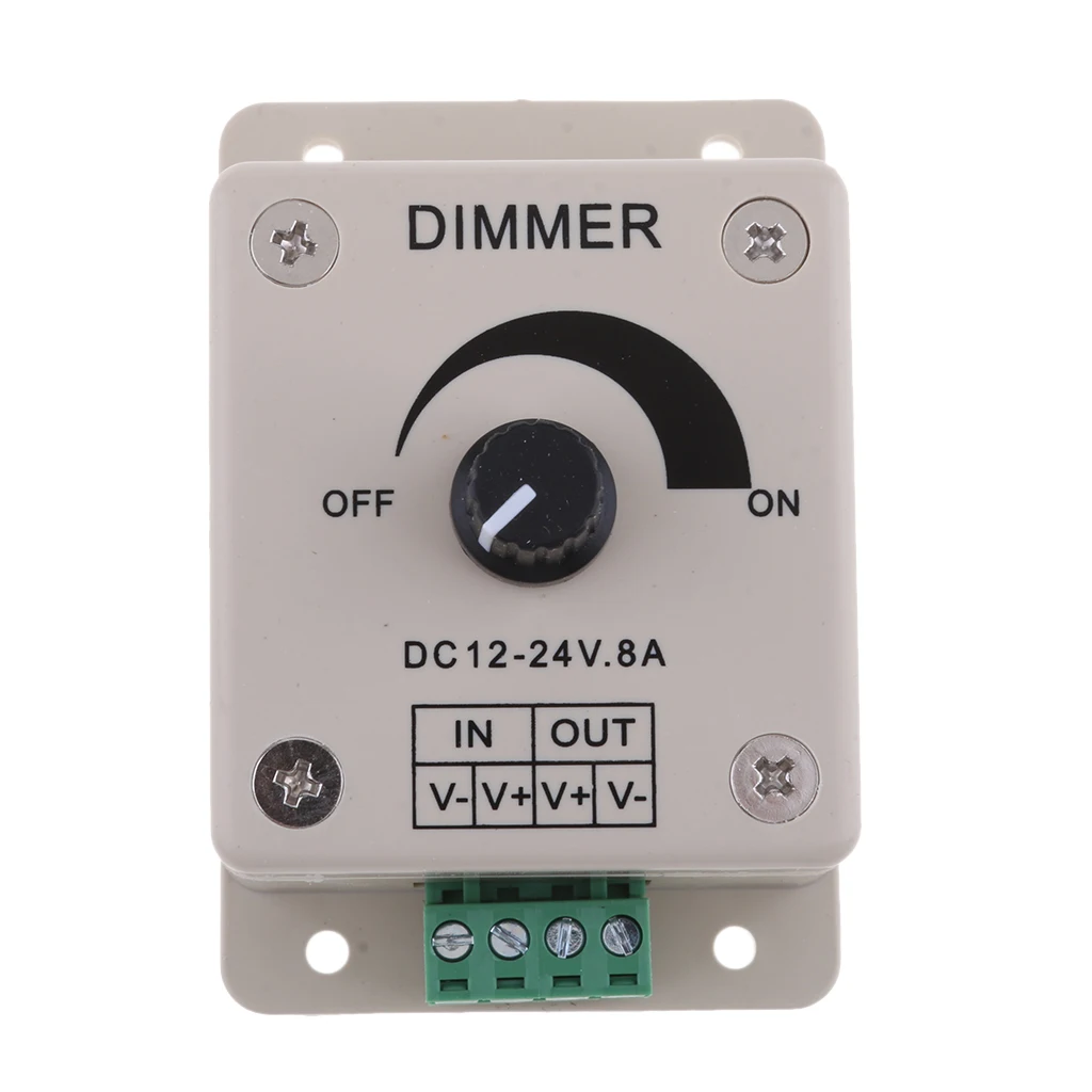 Диммер с одной ручкой DC12V 8A PWM контроллер затемнения для морской лодки