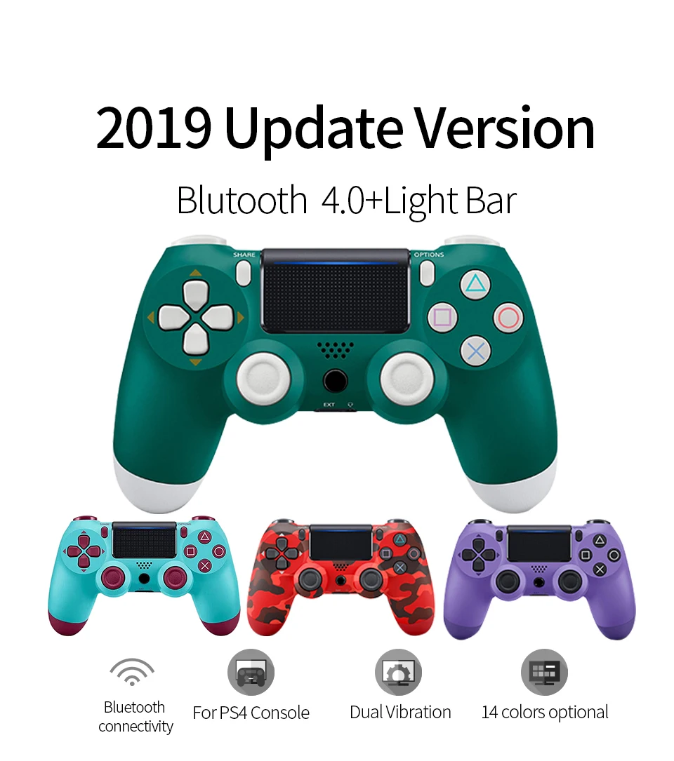 Беспроводной контроллер Dualshock для Ps4 PlayStation 4 джойстик с двойной вибрацией геймпад