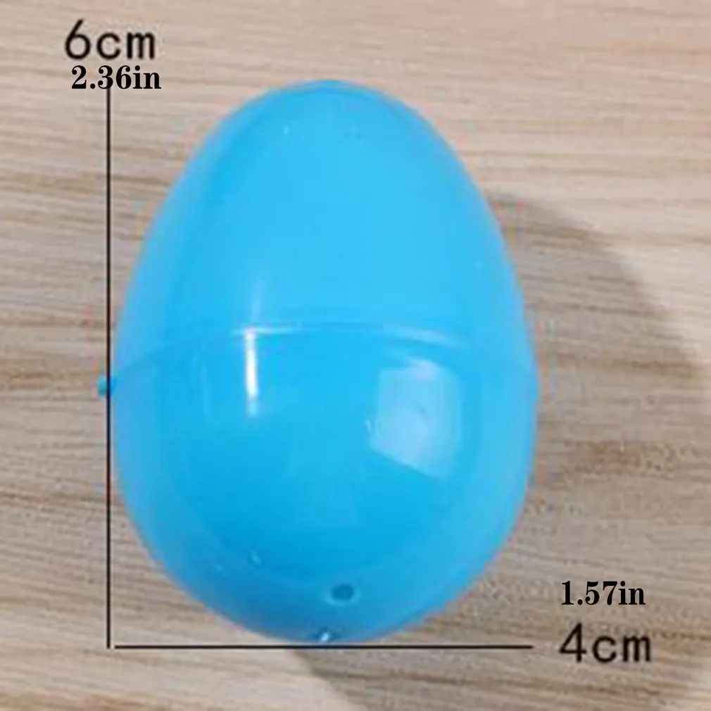

12pcs 4*6cm Easter Eggs Open Plastic Eggshell Party Decoration Diy Gifts Creative Easter Gift Random Color