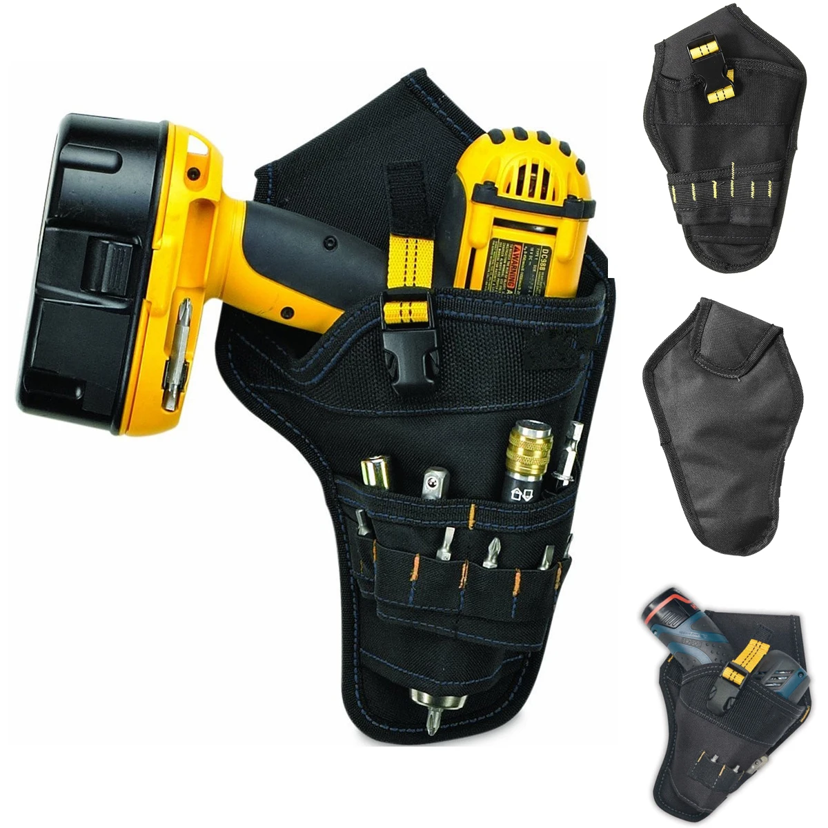 

Heavy Duty Cordless Impact Drill Holster Tool Bag Belt Pouch Pocket Holder