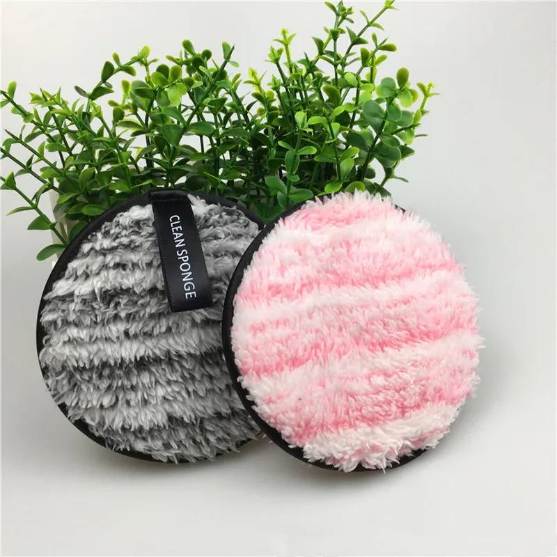 Мягкие волокна макияж губка двухсторонняя ленивая удалить буфами на рукавах для