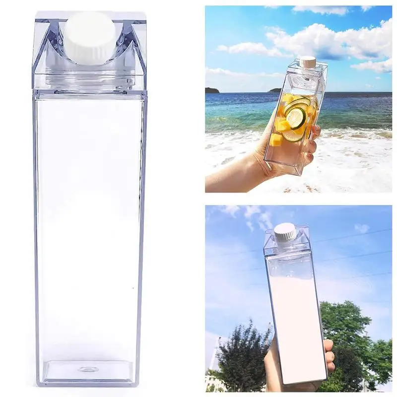 

Drinkware Shaker Sports Square Milk Water Bottle Plastic Water Jug Bottles Sports Square Portable Juice Jug Milk Water Bottle