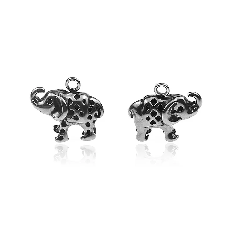 

5 шт., подвеска в виде слона из нержавеющей стали 316L