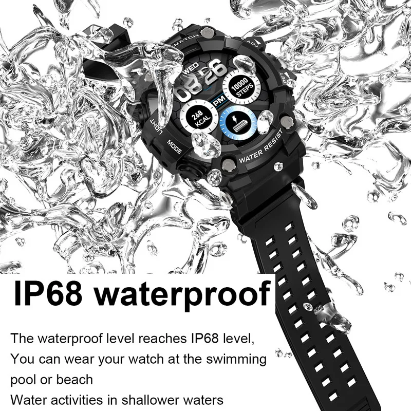 

New Smart watch, T6 Smart Watch, IP68 Waterproof ,12 Sport Modes, Call Reminder, Bluetooth 5.0 Smart Band Fitness,T6 Wristband