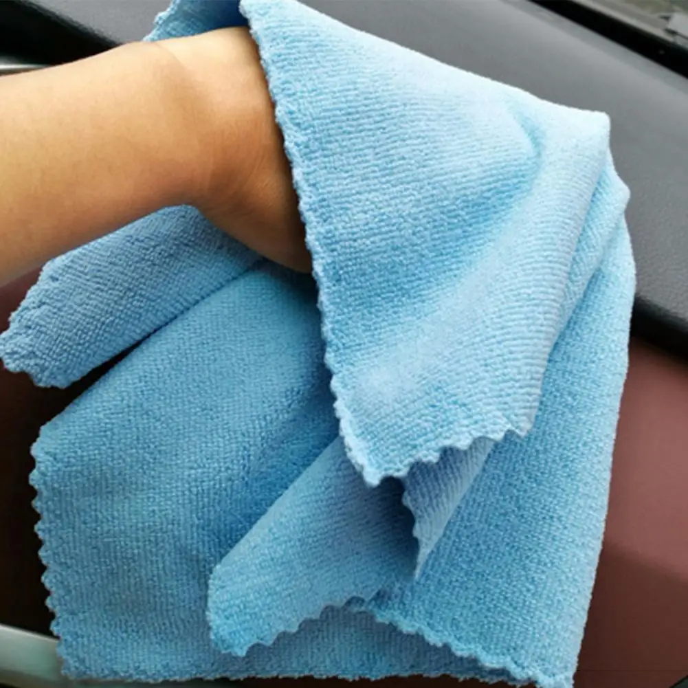 

Microfiber Cleaning Cloth Wiping Good Water Absorption Solid Color 35cm Detailing Drying Towel for Car