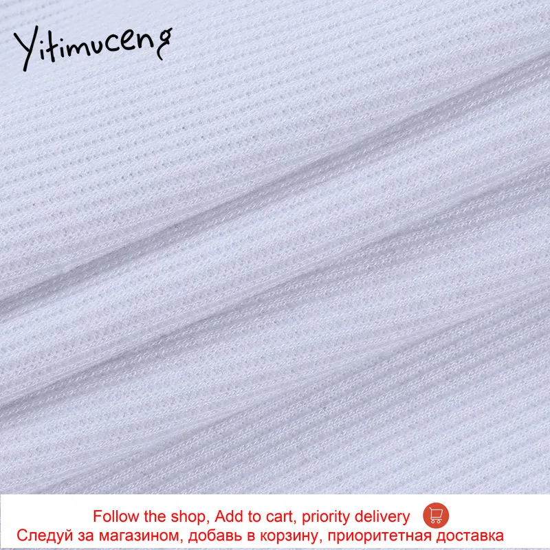 

Yitimuceng Woman Tshirts Button Hollow Out Long Sleeve White Spring Autumn 2021 Crop Tops Turtleneck Casual Sexy Fashion New