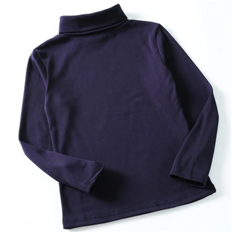navy blue Белая школьная блузка для девочек коллекция года, весенне-Осенняя детская рубашка длинные рукава, блузки для малышей Топы, детская одежда от 3 до 11 лет, AA3884 - Цвет: navy blue