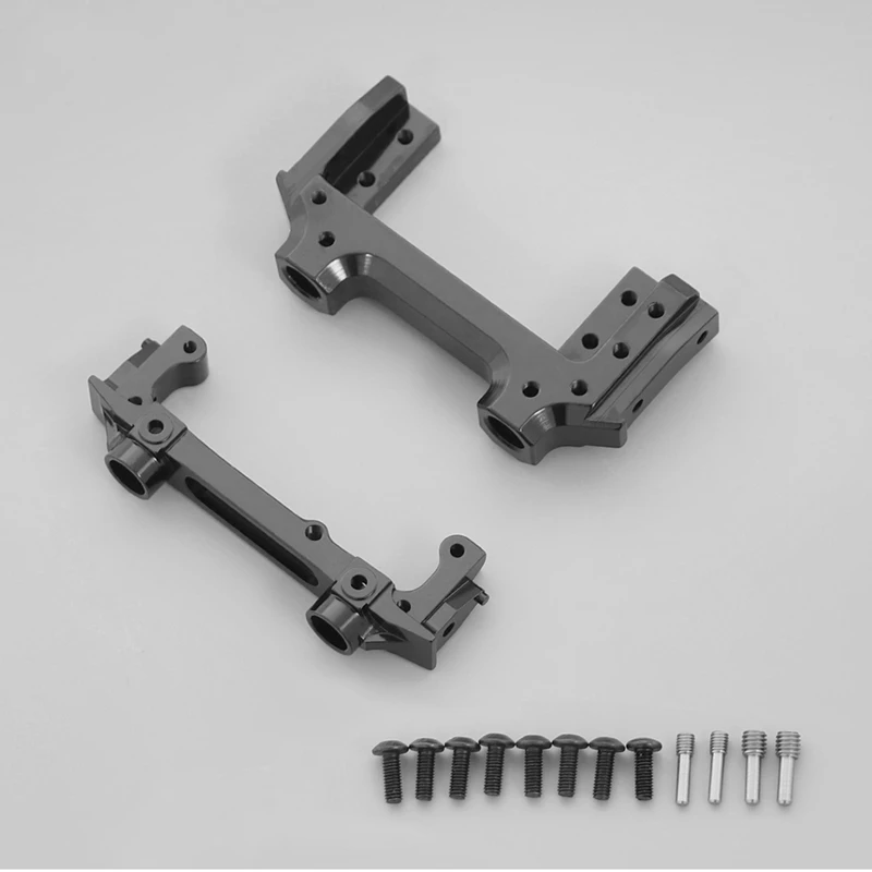 

Aluminum Alloy Front Rear Rail Bumper Mounts with Front Servo Mounts for 1/10 RC Crawler Axial SCX10 II 90046 90047