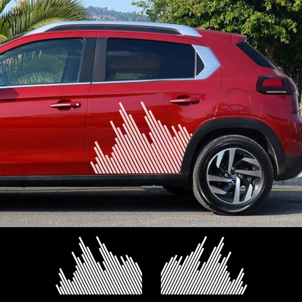 2 шт. автомобильный боковой двери наклейки на авто виниловая пленка нашивки для