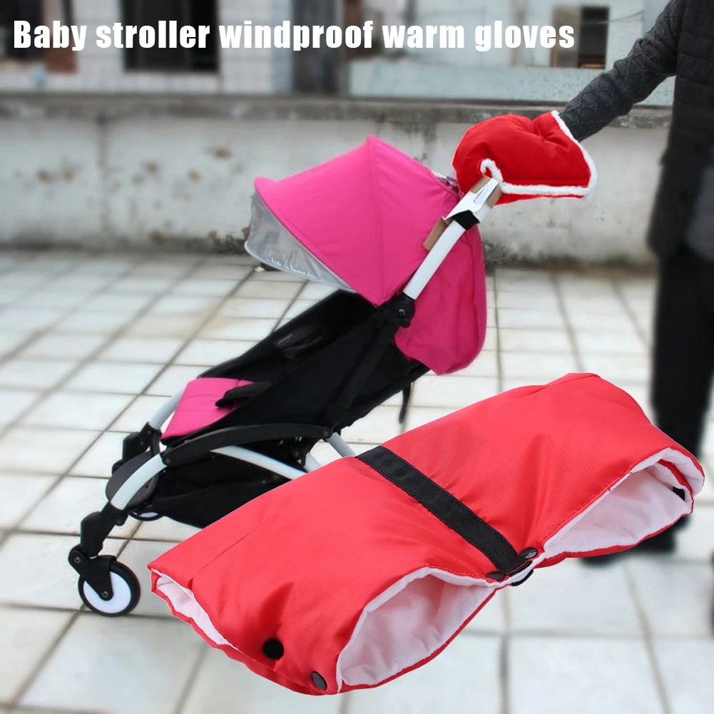 

Red Infant Stroller Gloves Lightness and Portability No Space Occupy Winter Warm Baby Push Chair Waterproof Pram Supplies