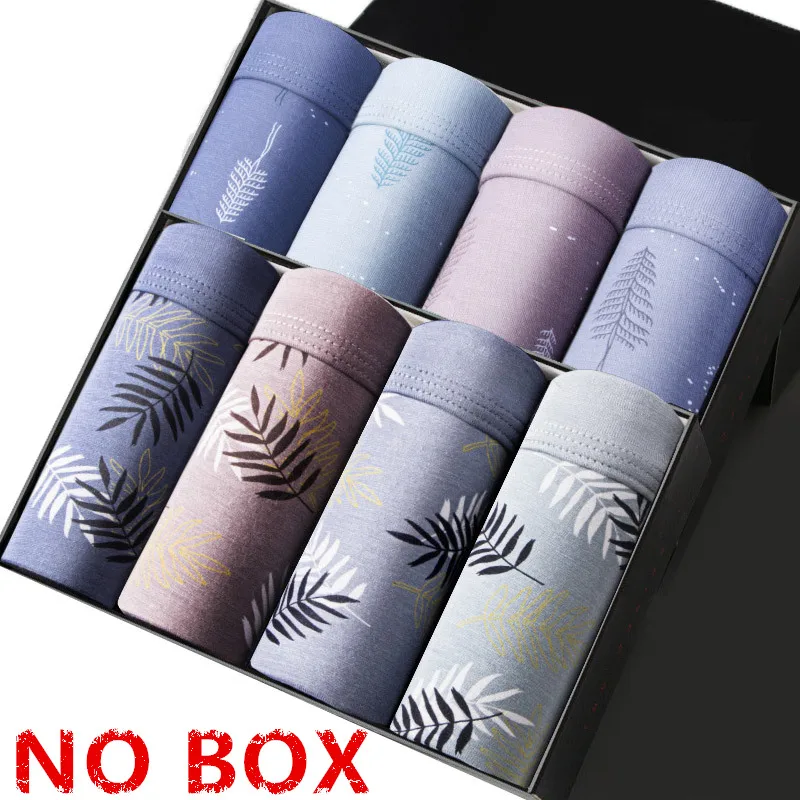 017 NO BOX Youlehe, 8 шт., мягкие мужские боксеры, шорты, мужское нижнее белье, сексуальные трусы, Модальные трусы, 3D u-образные выпуклые боксеры, удобные, Homme Cuecas - Цвет: 017 NO BOX