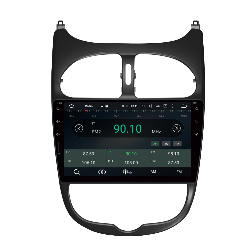 Автомобильный DVD плеер Octa Core 4G RAM Android 9 0 GPS навигация Мультимедиа Стерео для Peugeot 206