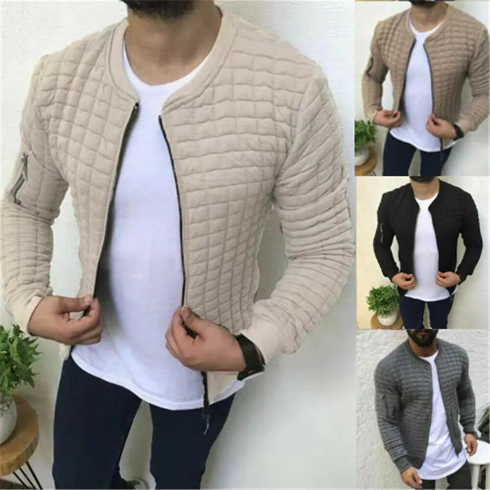 

Hirigin Mens Fashion Winter Warm Street Jacket Warm Winter Baseball Coat Zipper Slim Solid Outwear Overcoat