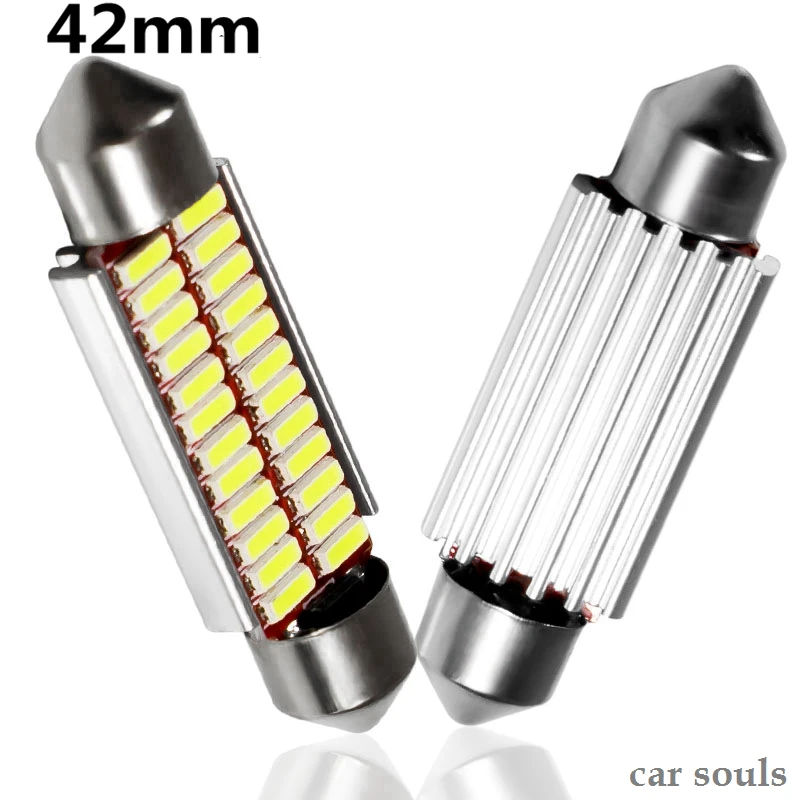 Гирлянда 31 мм 36 39 42 Светодиодная лампа C5W C10W супер яркая 4014 SMD Canbus без ошибок для