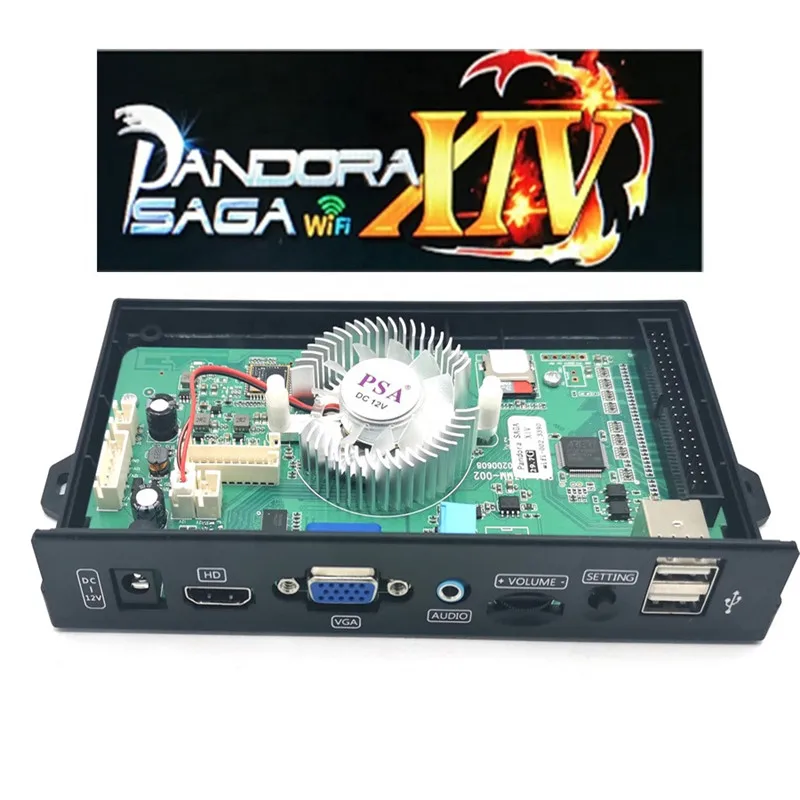 Pandora Сага 14 Wi Fi 70 * 3D игры аркадная печатная плата 3390 в 1 Поддержка 3/4 проигрывателя