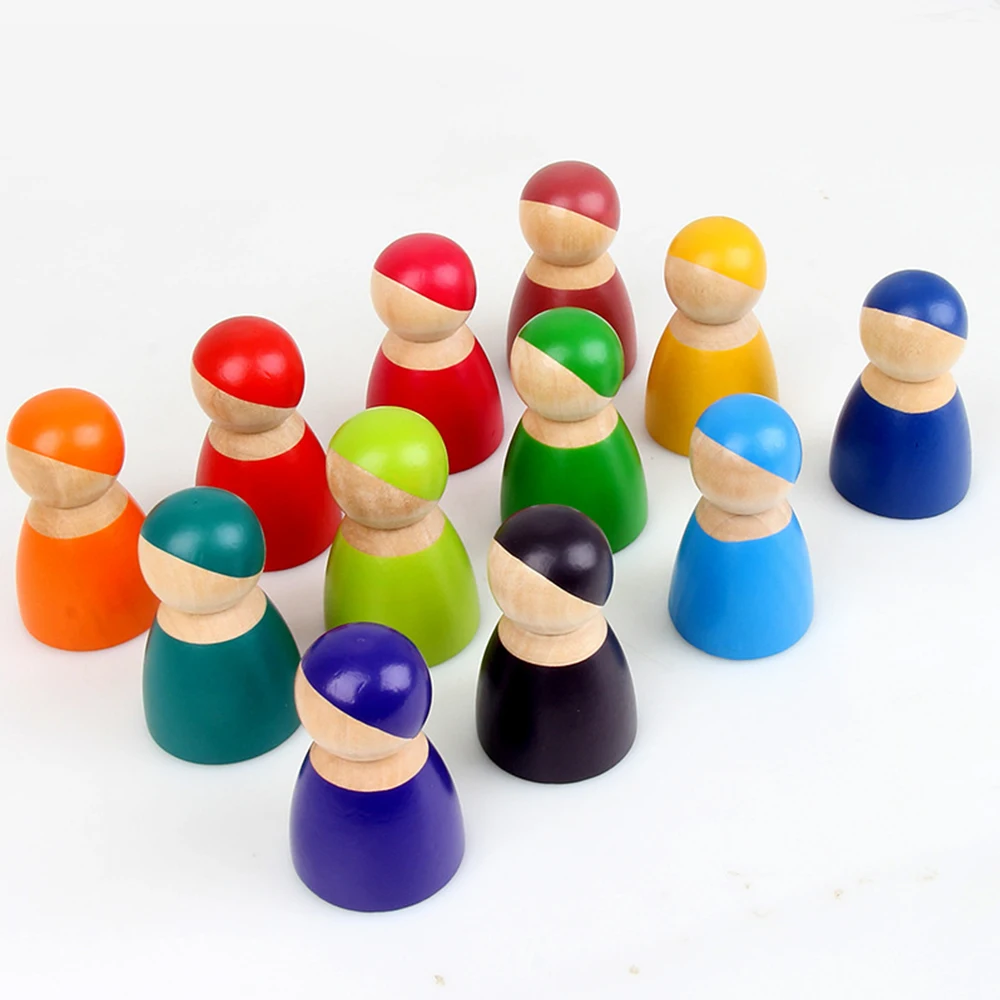 12 шт. детские деревянные блоки Дети развитие умственных способностей игрушка