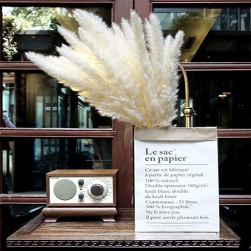 30 шт. пампасная трава белые декоративные сушеные растения натуральные цветы