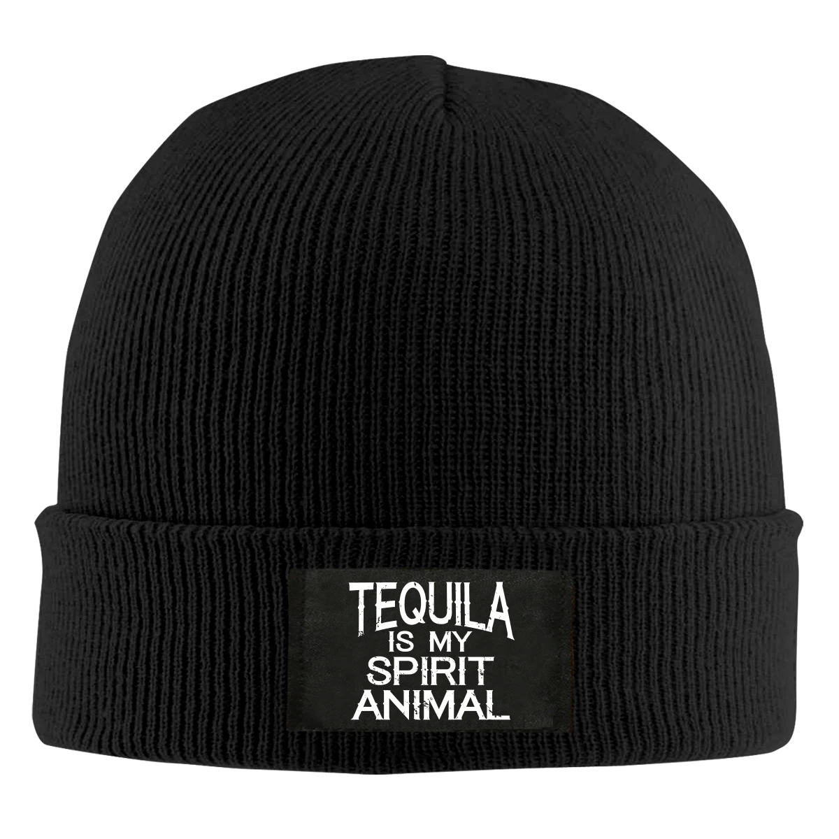 Tequila Is My Spirit Beanie Hats For Men Women With Designs Winter Slouchy Knit Skull Cap