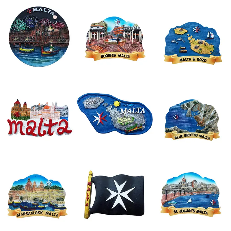 Lychee Life Malta живописные магниты на холодильник креативный 3D холодильник магнитная наклейка украшение дома сувениры для путешествий