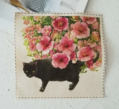pattern 3 Серия кошек ручной работы Canson 300 г Акварельная бумага Рисование sketchbook 13x13 см aquarelle художественные принадлежности водная цветная книга руководство - Size: pattern 3