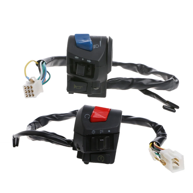 

2x Motorcycle 22mm Handlebar Horn Turn Signal Headlight Electrical Start Switch Q9QD