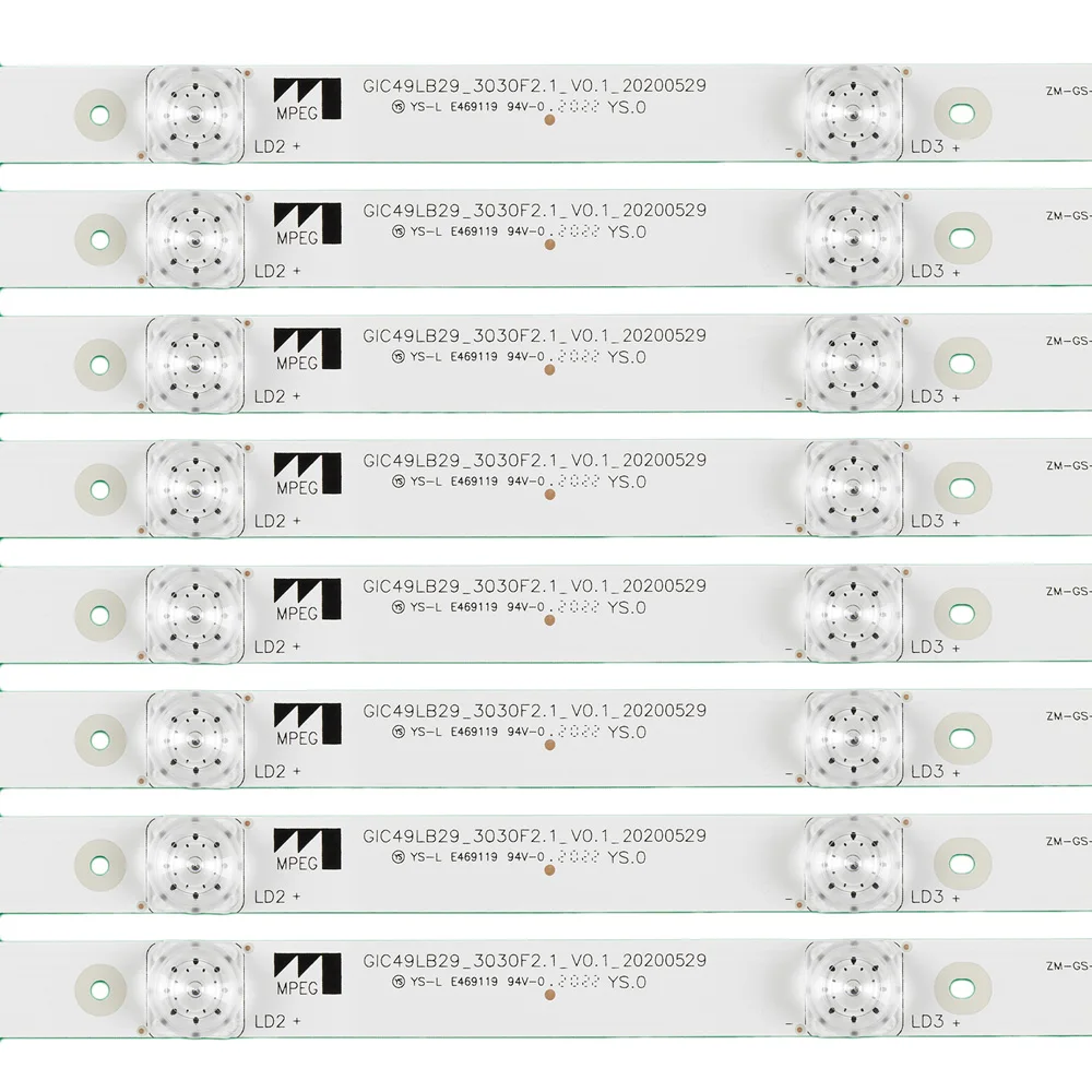 

LED Backlight lamp strip 4leds for TCL D49A620U B49A81S-UD L49P1-UD 49P3 49P3C 49P3F 4C-LB4904-HR06J HR07J 49HR330M04A2 V3