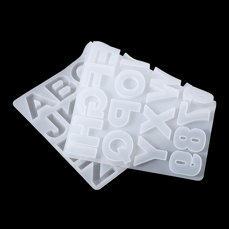 Letter A-Z Alphabet & Number Silicone Mold Large Clear Epoxy Resin Craft Jewellery Making DIY Supplies | Дом и сад
