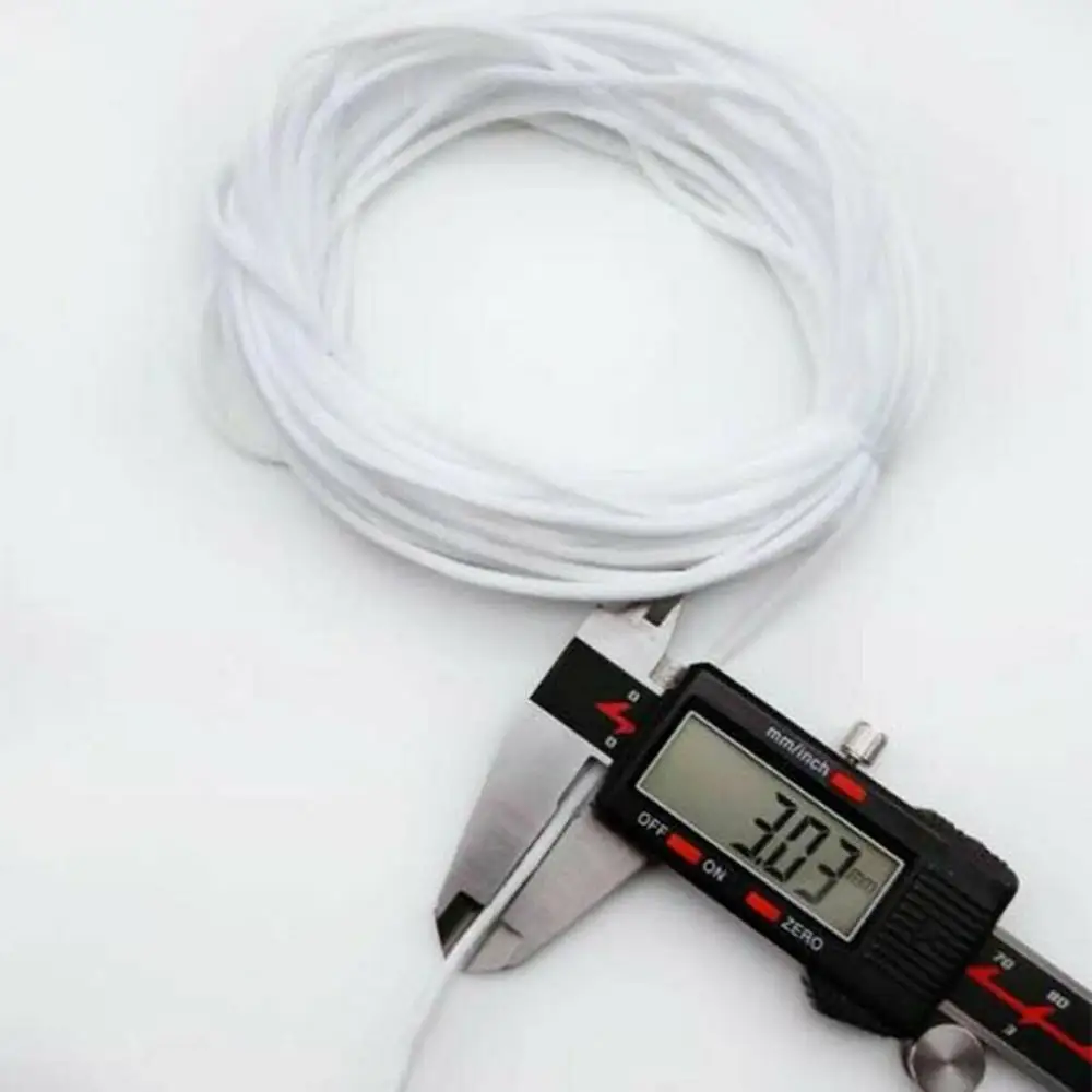 

50M 3MM Black Round Elastic Band Cord For DIY Face Mask Ear Cord Belt Mouth Mask Rubber String Rope Clothing Craft Accessory
