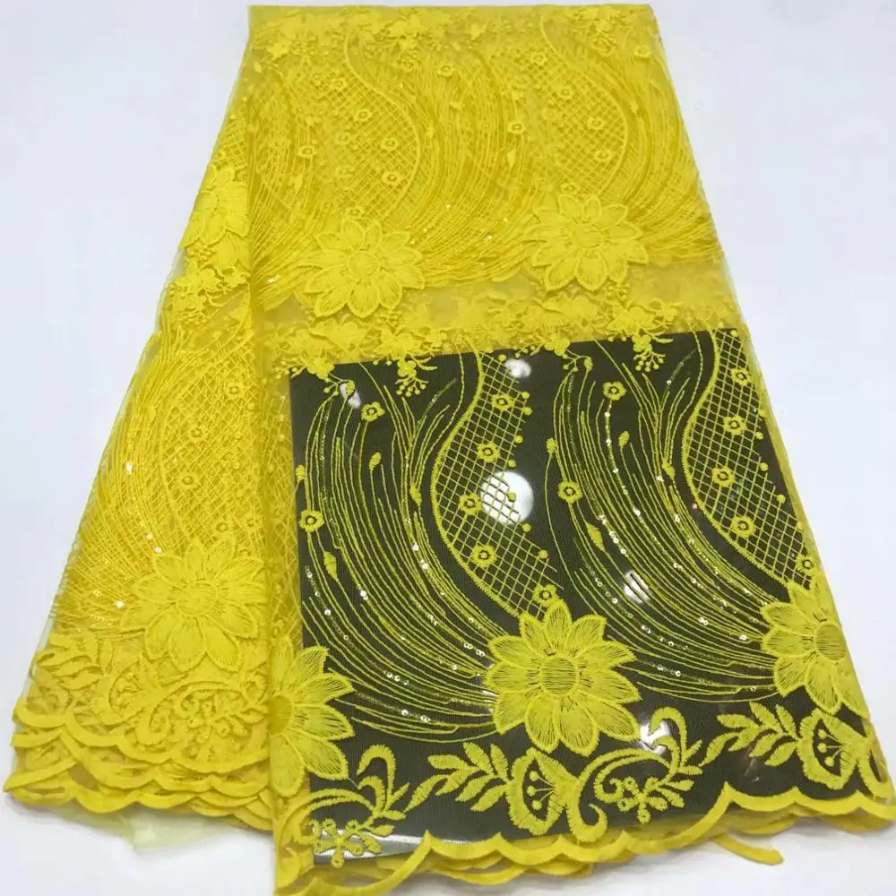 Вышитая Тюлевая кружевная ткань жемчуг Кружевная аппликация Ткань для свадьбы