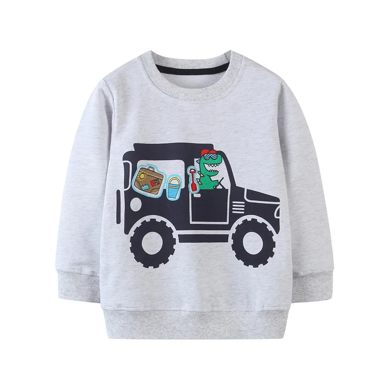 

Funnygame Hot Selling Boys Girls Long Sleeve Hoodies Shark Embroidery for Autumn Winter Boys Girls Sweatshirts 2-7T Clothes