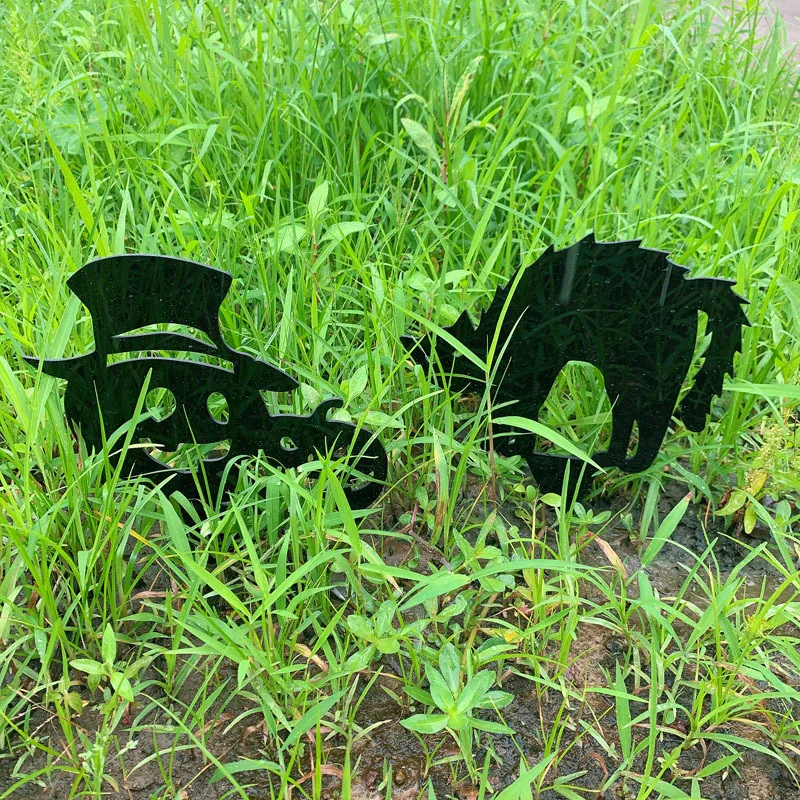

Creative Acrylic Garden Stakes Black Cat Silhouette Art Ornament Halloween Decoration for Garden Courtyard Lawn I88