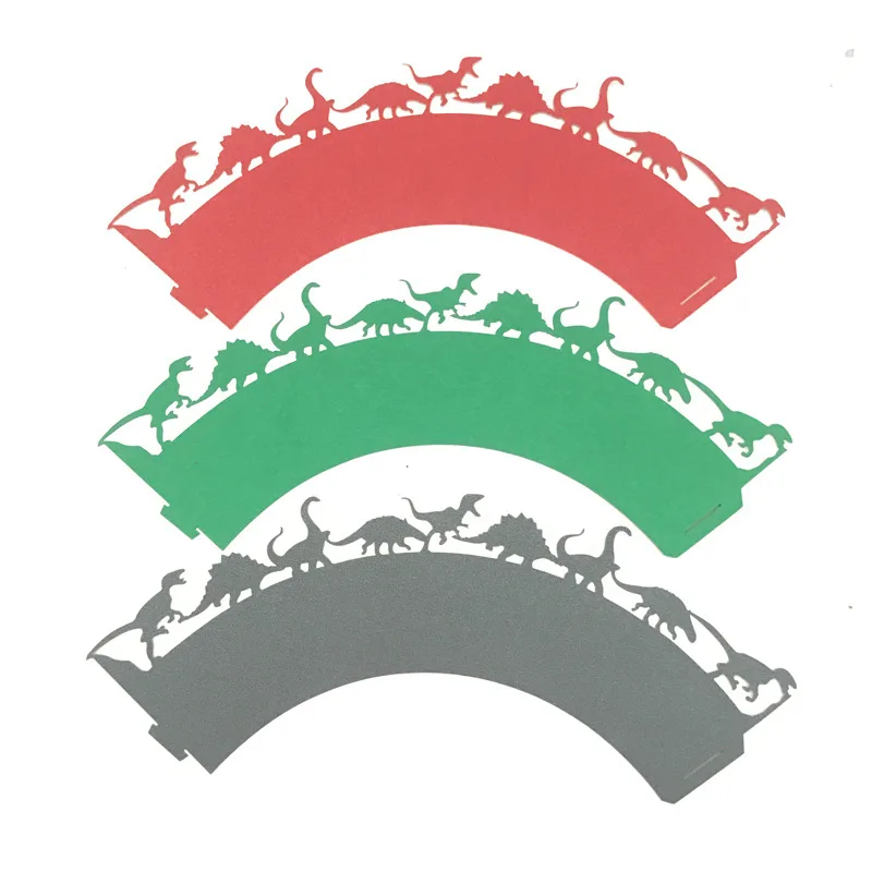 12 шт./компл. джунгли динозавр кекс обертки Дино лайнеры товары для дня рождения