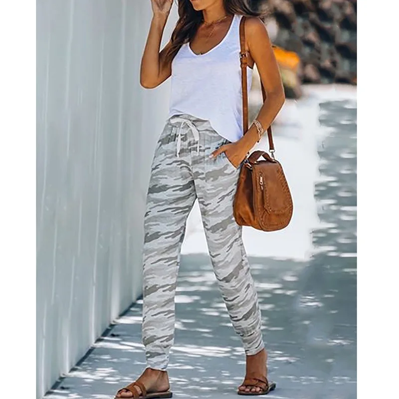 Модная женская одежда женские брюки на завязках уличные летние и осенние