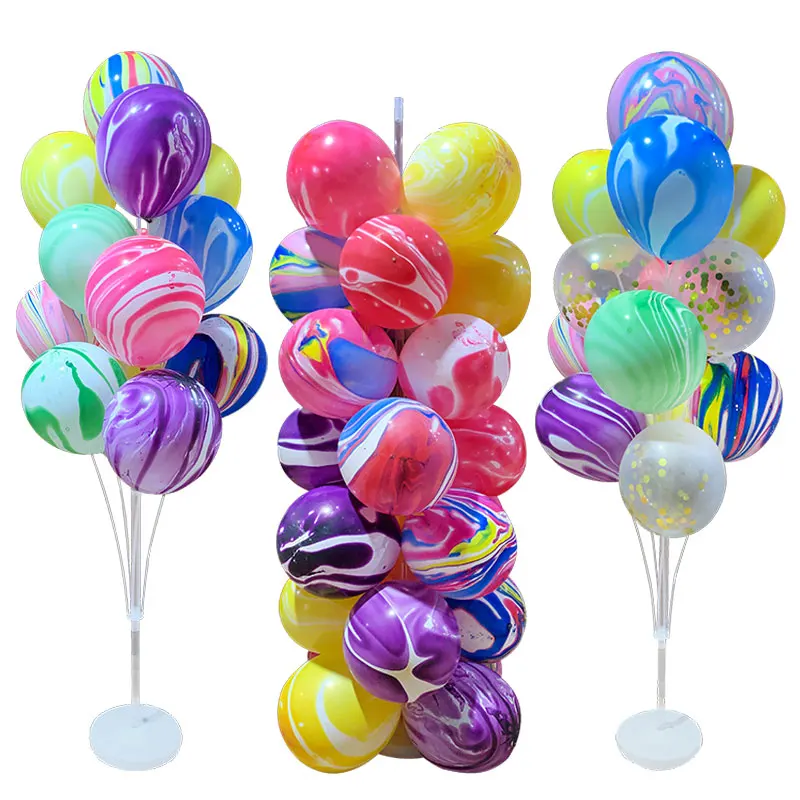 

11/13/19Tubes Balloon Stand Balloon Holder Column Agate Balloons Anniversary Birthday Party Decor Christmas Decorations for Home