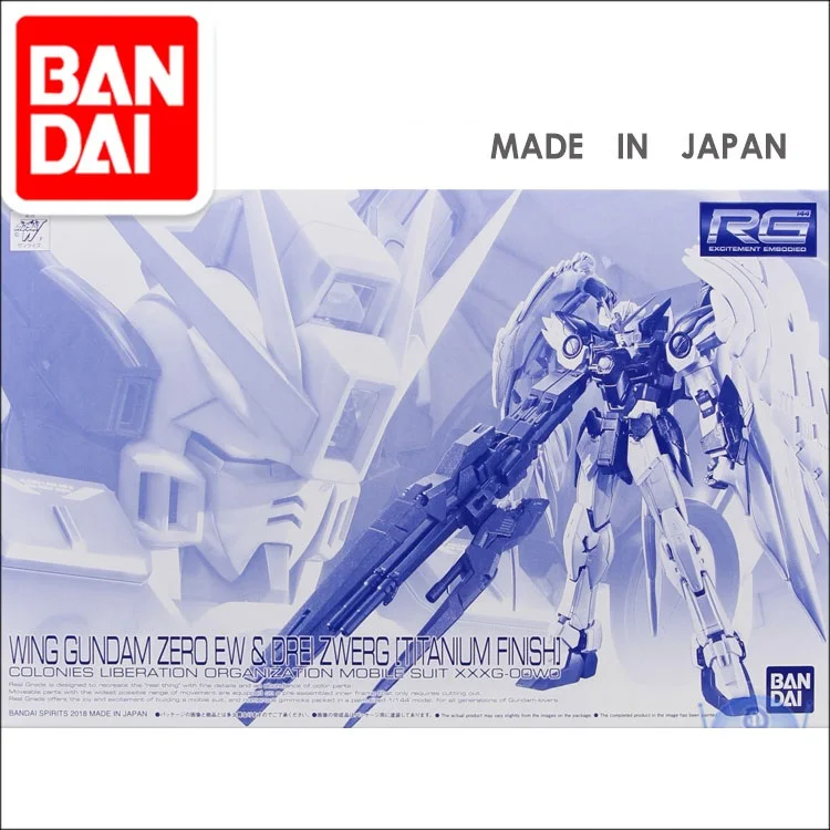 

Gundam Model PB RG 1/144 Metal Color WING GUNDAM ZERO EW TITANIUM FINISH Mobile Suit Assemble Model Action Figures BANDAI