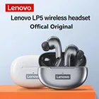 Bluetooth-наушники Lenovo LP5, TWS, с микрофоном, спортивные, водонепроницаемые, Hi-Fi, качество звука, беспроводные наушники с шумоподавлением
