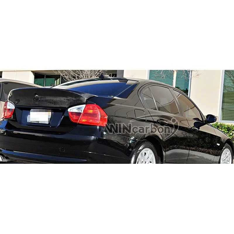CSL Стиль Настоящее углеродное волокно задний спойлер для BMW 3 серии E90 4 двери 2005-2009