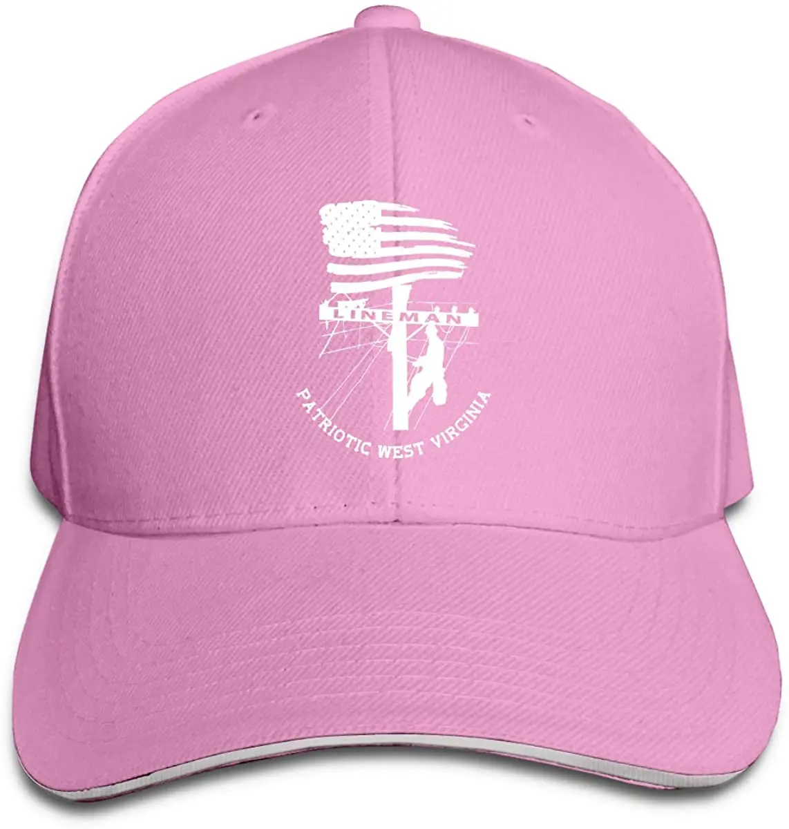 

Patriotic West Virginia Power Pole Electric Cable Lineman Unisex Hats Trucker Hats Dad Baseball Hats Driver Cap