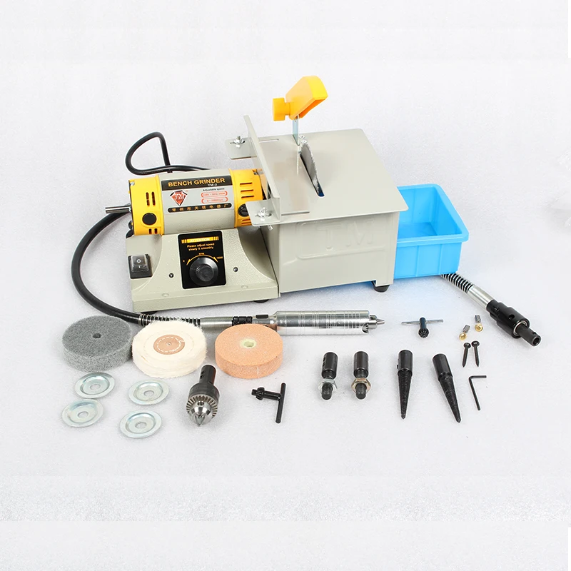 jeweler Multifunction Jewelry Polishing Cutting Holing Engraving Machine Mini Electric Cutter For Stone Jade Wood With 350W