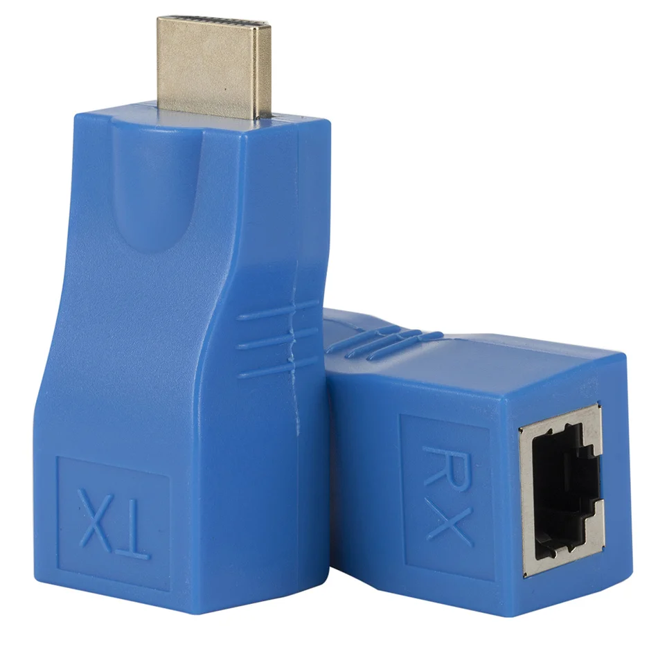 WVVMVV 1 пара HDMI-совместимый удлинитель 4K 4 30 м для RJ45 через Cat 5e/6 сетевой LAN Ethernet