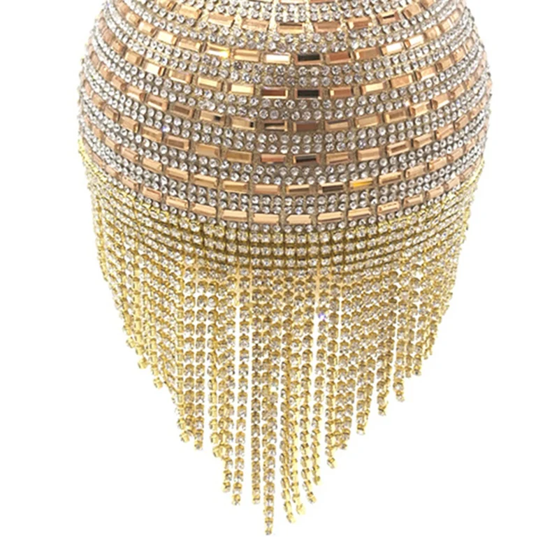 

ular Rhinestone Dinner Bag Wild Tassel Cosmetic Bag Handle Bag Evening Bag
