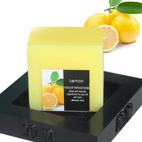 1 pcs natural lemon essential oil handmade soap whitening moisturizing deep cleaning remove freckle bath body