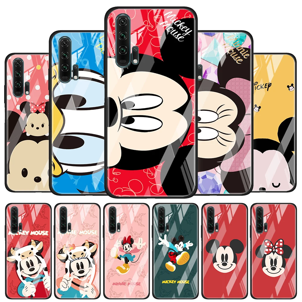 

Couple disney mickey cute for Honor 30 20 10 9X Pro Plus Lite 8X Huawei Y8P Y6P Y5P Y9 Y7 Y6 2019 Tempered Glass Phone Case