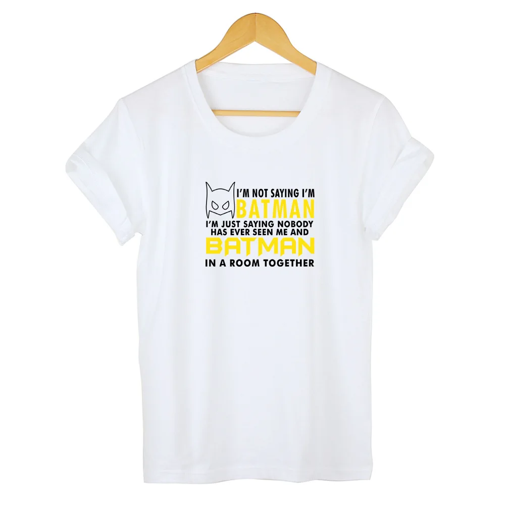 Футболка с принтом Бэтмена подходящая ко всему хлопковая футболка коротким