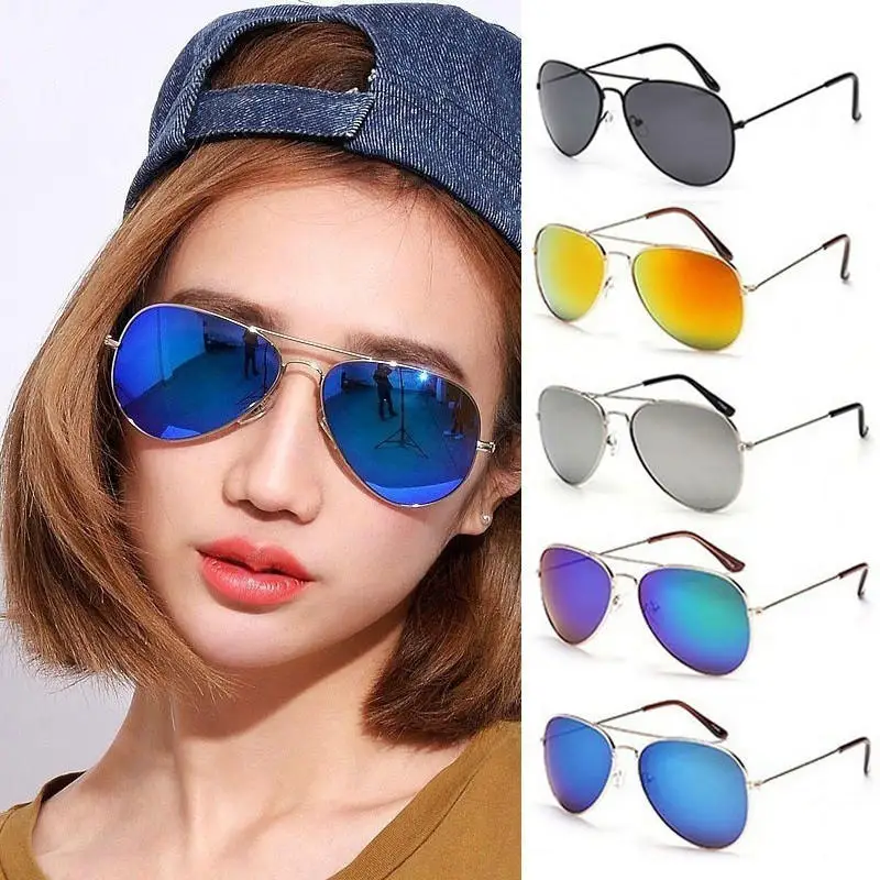 

2021 Fashion Sunglasses Women Aviator Mirror Driving Men's Pointed