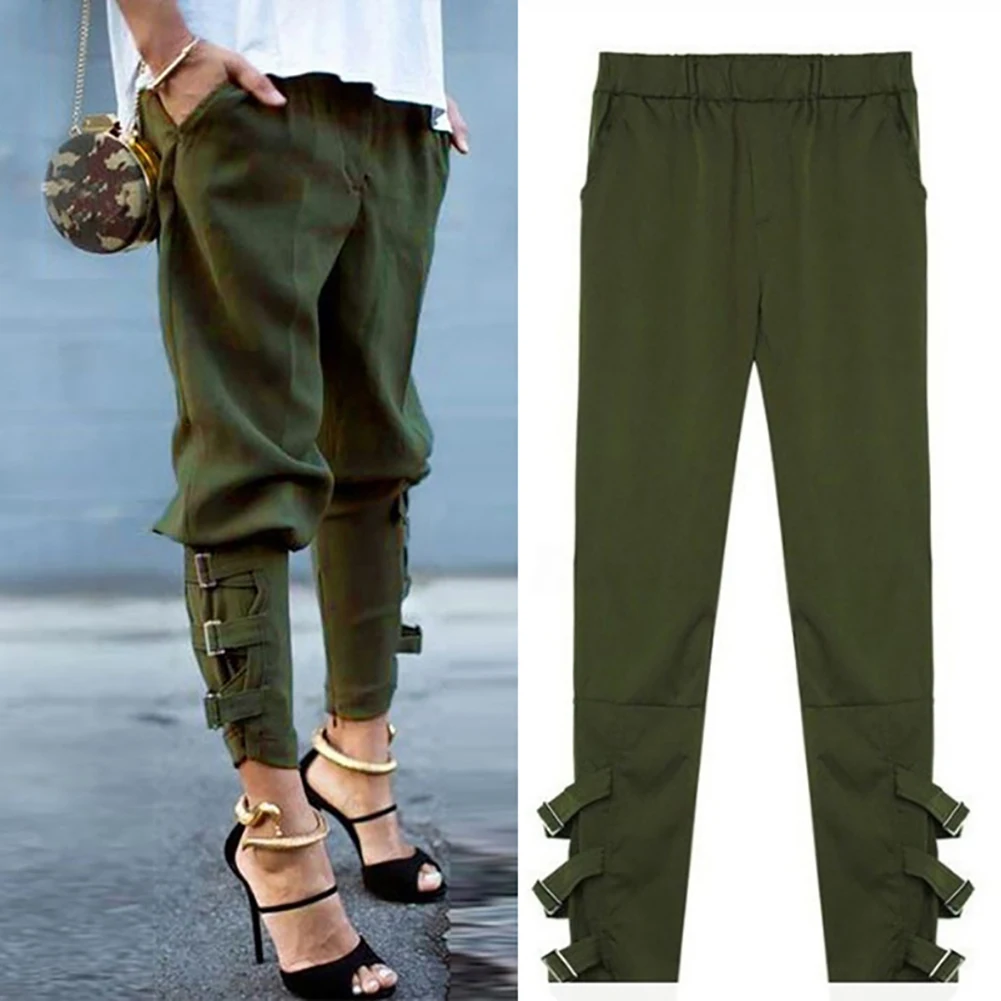 Брюки-султанки Женские однотонные повседневные свободные длинные штаны на