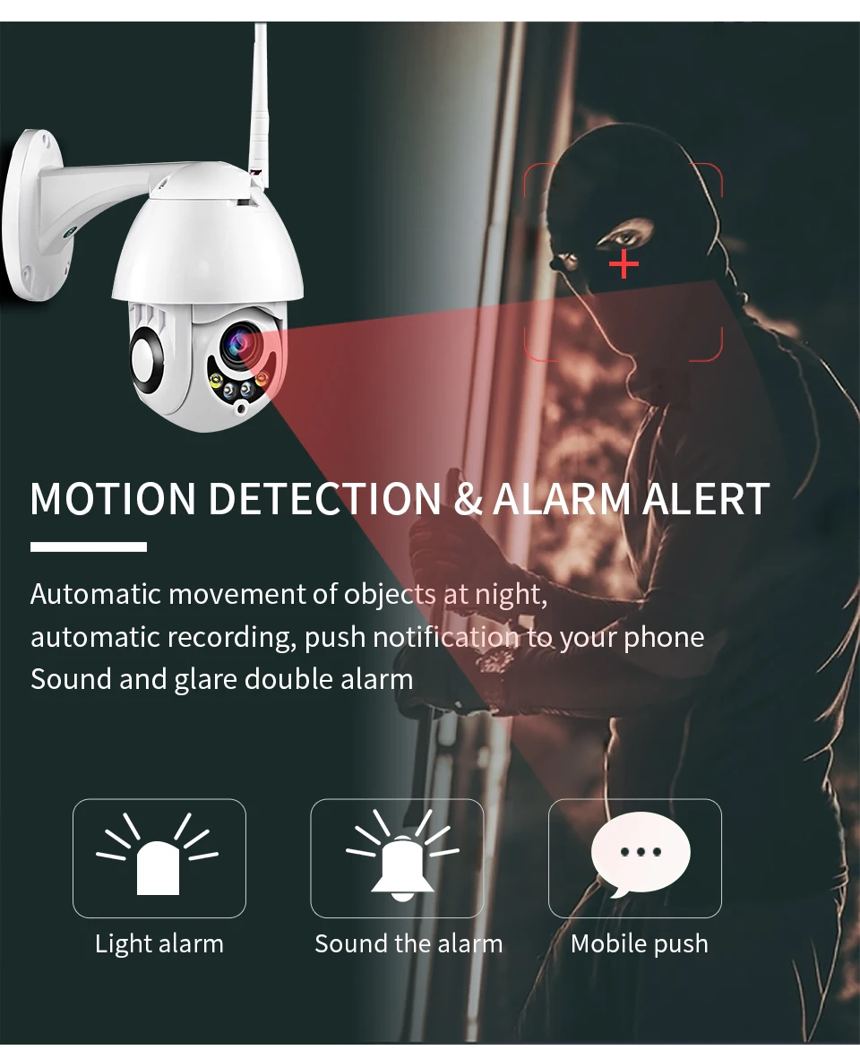 Wifi Камера уличная HD 1080P 2MP IP камера беспроводная PTZ скорость купольная CCTV Камера Безопасности s IP66 двухстороннее аудио наблюдение SD карта